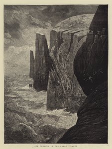 Sea fowling in the Faroe Islands by Charles Auguste Loye